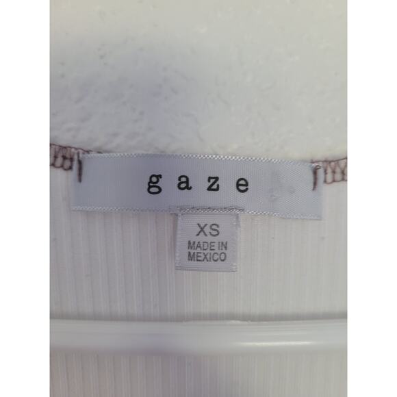 Gaze Women's White Tank Top‎ size XS #14 - Picture 3 of 3